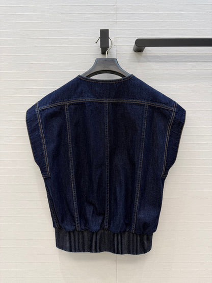 Chanel 2026 Elegant Heart-Shaped Double C Pocket Denim Set Blue Cotton 360881