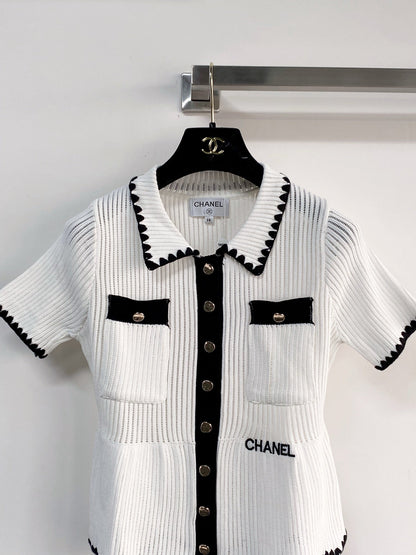 Chanel 2026 Short - sleeved Cardigan Sweater Wool 166812