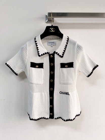 Chanel 2026 Short - sleeved Cardigan Sweater Wool 166812