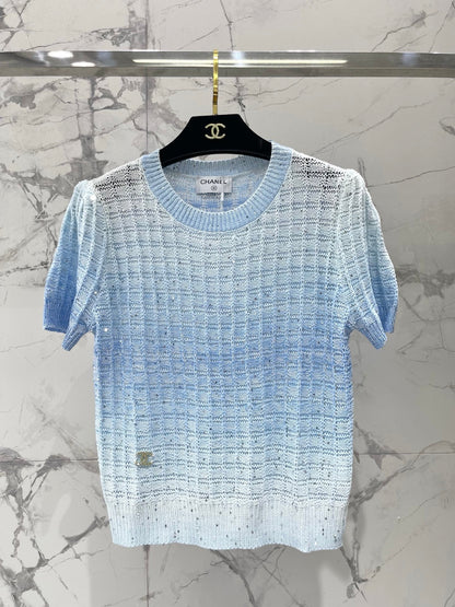 Chanel 2026 Gradient Knit Short-Sleeve Wool 166862