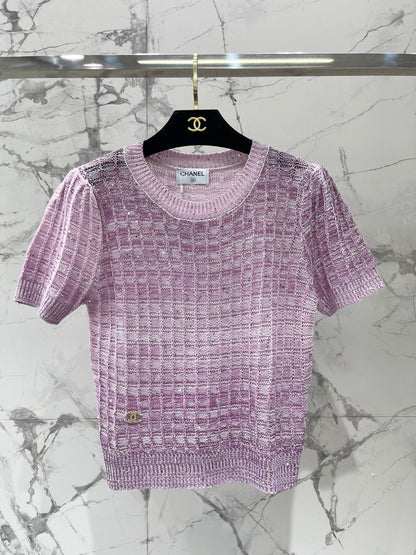 Chanel 2026 Gradient Knit Short-Sleeve Wool 166862