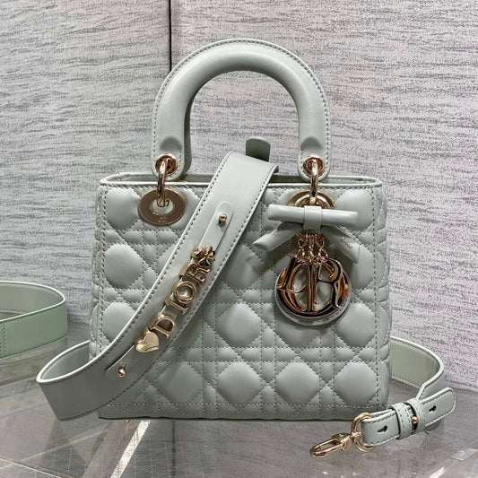 Dior 2026 Bow Lady Dior Lily Green Cannage Lambskin 286533