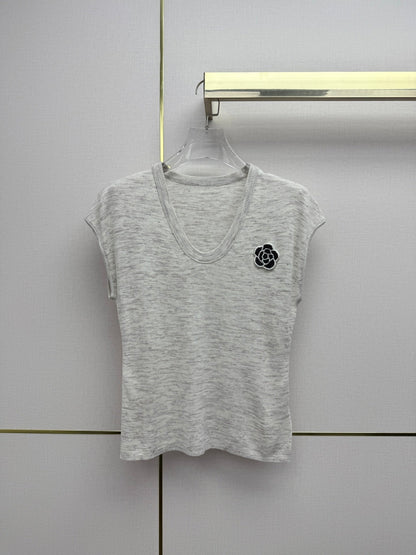 Chanel 2026 U-neck Top With 3D Flower 367688