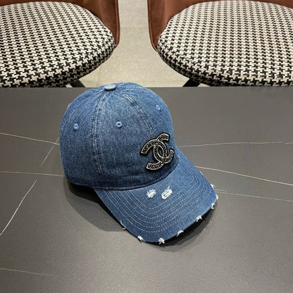 Chanel Denim Baseball Hat 211595