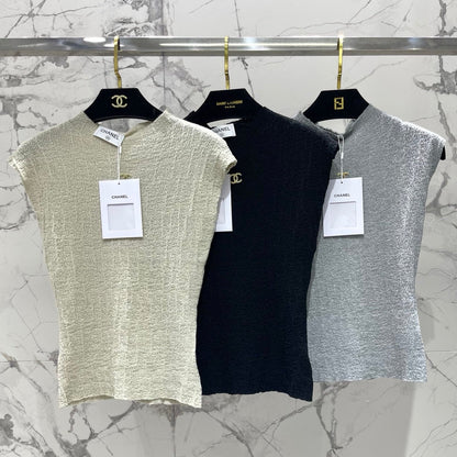 Chanel 2026 Knitted Short-sleeve Top 210742