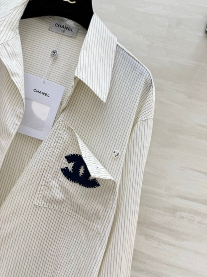 Chanel 2026 Striped Shirt Cotton 224355