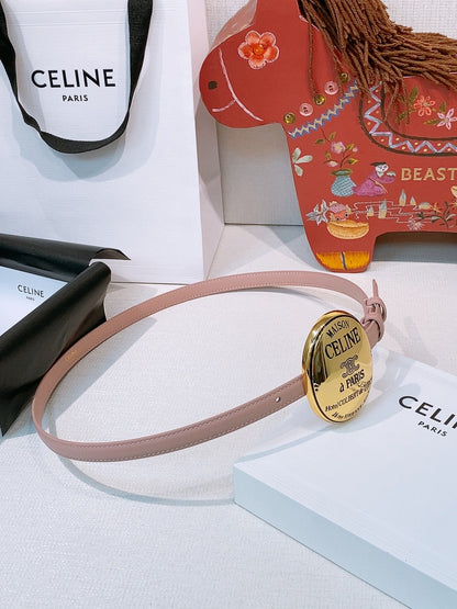 Celine Maison Belt 13mm Taurillon Leather