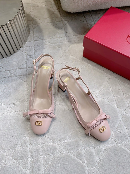 VT 26s Bow-tie Slingback 55 Mesh Calfskin