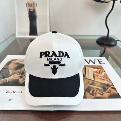 Prada Classic Triangle Logo Baseball Cap Cotton 262253