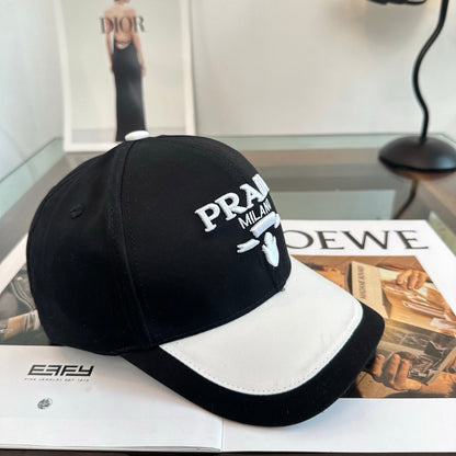 Prada Classic Triangle Logo Baseball Cap Cotton 262253