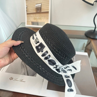Chanel Flat Top Straw Hat 294945