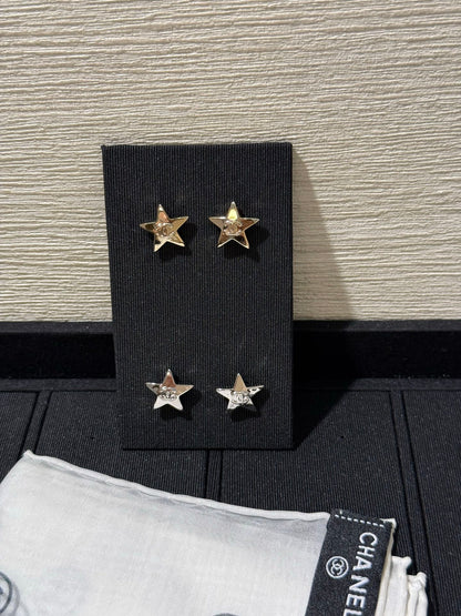 Chanel 2026 Star Double C Small Earrings