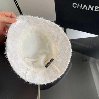 Chanel Faux Fur Bucket Hat Cotton 236965