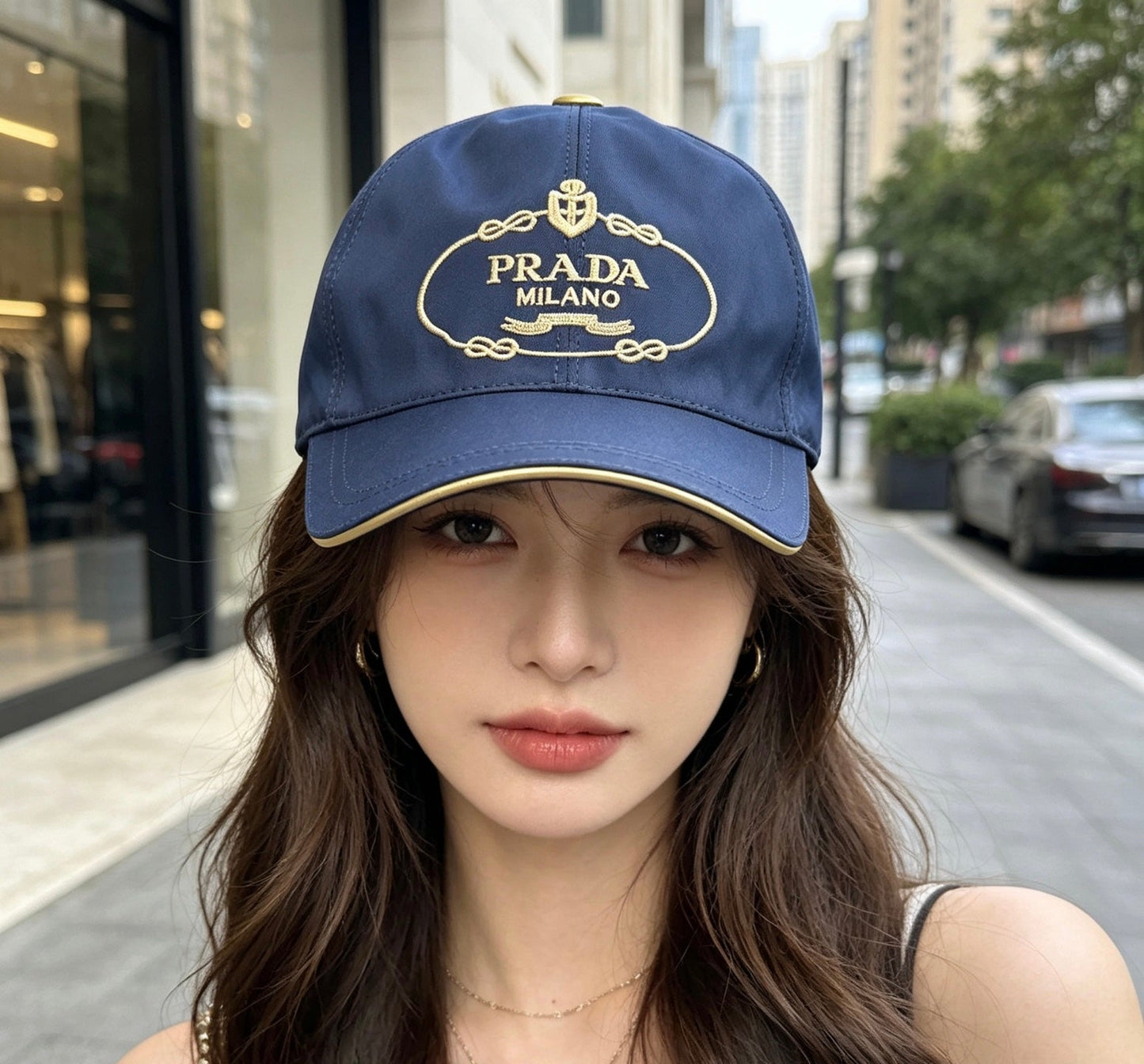 Prada Classic Logo Baseball Cap Cotton 262251