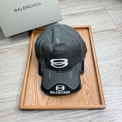 Balenciaga Baseball Cap With Distressed Logo 240584