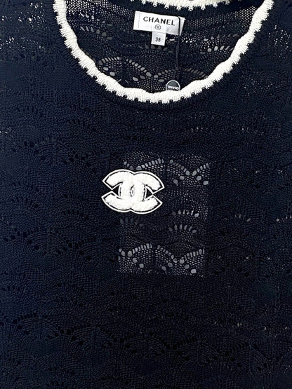 Chanel 2026 Vest With Logo Embellishment Wool Cashmere Tencel 295262