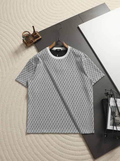 Fendi 2026 Men's Monogram T-shirt Jacquard Fabric