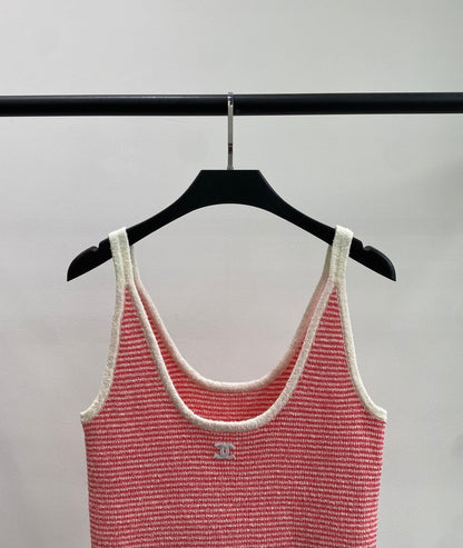 Chanel 2026 Strips Knit Slim Fit Camisole Viscose 408856
