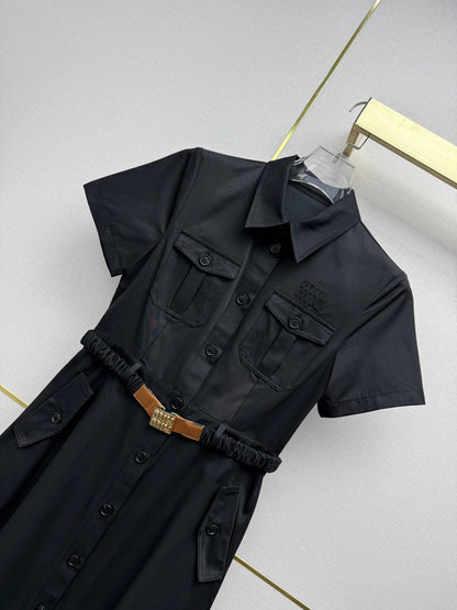 Miumiu 2026 Elegant Commuter Workwear Dress Cotton 380418