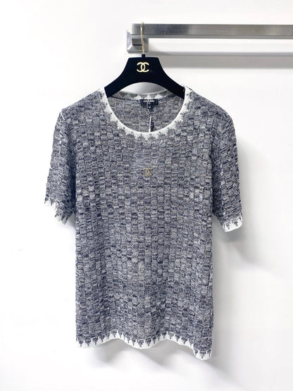 Chanel 2026 Short-Sleeved Shirt Mercerized Wool 439836