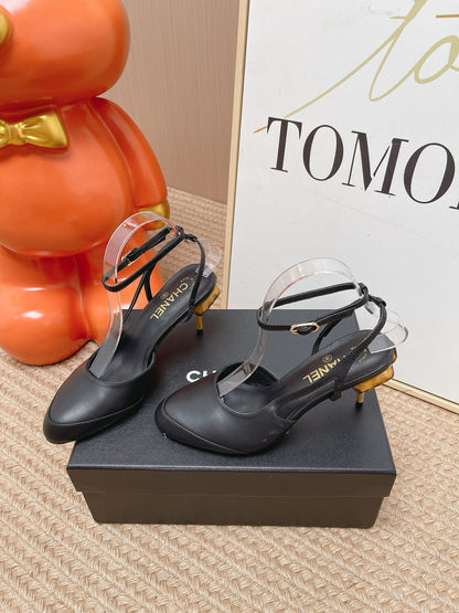 Chanel 2026 Mushroom-heeled Slingback 70mm Lambskin 855283