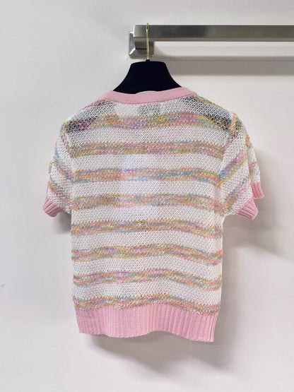 Chanel 2026 Short-Sleeve Knit Cardigan Wool Laine 463563