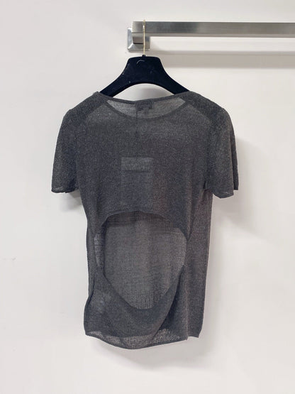 Chanel 2026 Open Knit T-Shirt Laine Wool Metallic Detailing 471873