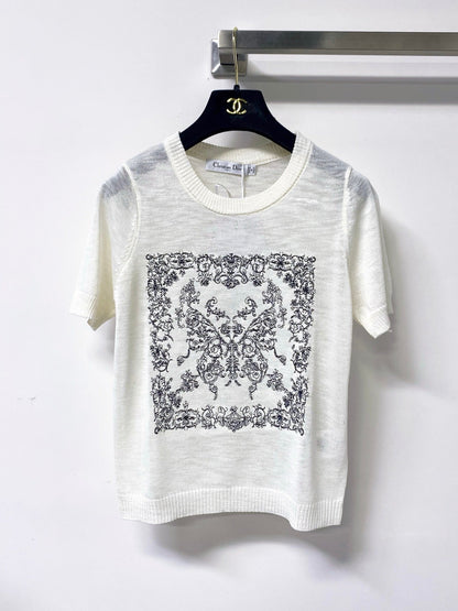 Dior 2026 Short-Sleeve Shirt Embroidered Arabesque Viscosa 487986