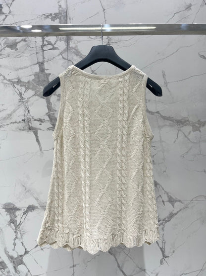 Dior 2026 Knitted Sleeveless Vest Cotton 482685