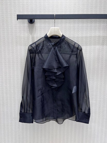 Dior 2026 Ruffle Shirt Tulle 571406