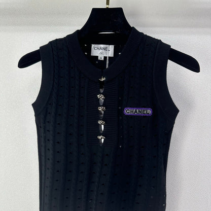 Chanel 2026 Cardigan Vest Wool Cashmere 395563