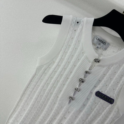 Chanel 2026 Cardigan Vest Wool Cashmere 395563