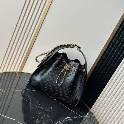 Chane 2026 Hobo Bag Perforated Calfskin 292067