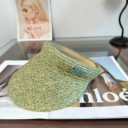 Chanel Visor Hat Raffia 343482