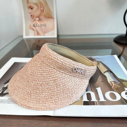 Chanel Visor Hat Raffia 343482