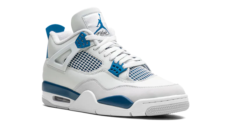 Nike Air Jordan 4 Military Blue White Suede