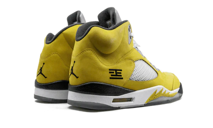 Nike Air Jordan 5 Bright Yellow Suede Mesh