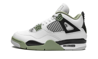 Nike Air Jordan 4 Retro White Green Black Suede