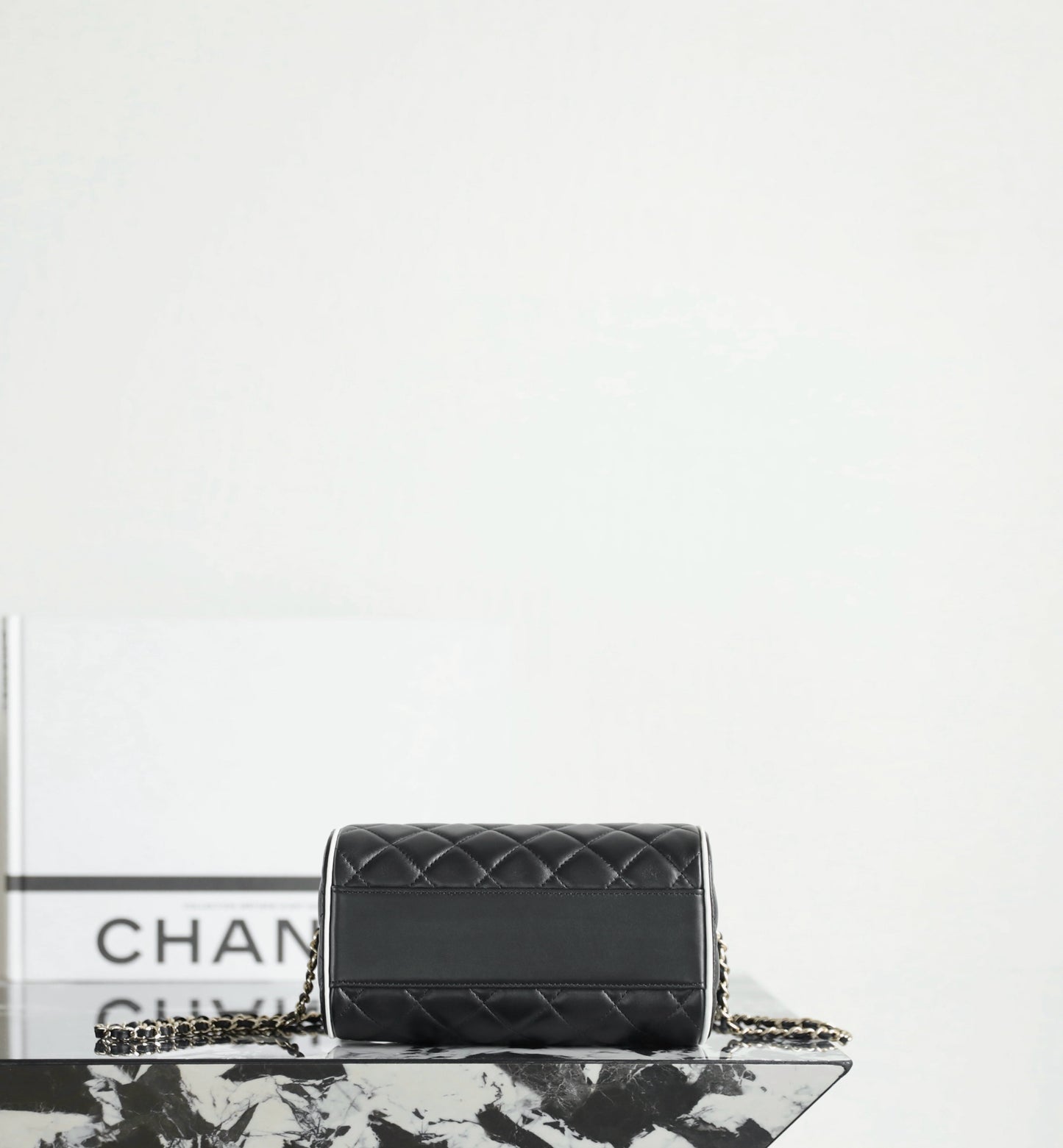 Chanel 2025 Bowling Bag Black Lambskin 342996