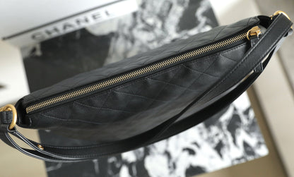 Chanel 𝖧𝗈𝖻𝗈 Backpack 𝖬𝖺𝗑 Large Black Calfskin