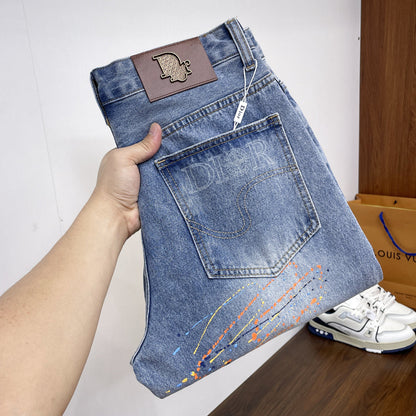 CD 26A Men Wide-Leg Jeans Blue Denim 284959