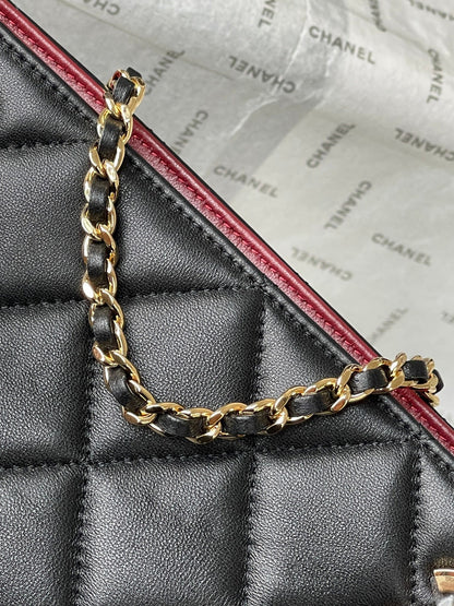 Chanel 2026 Small Shopping Tote Bag Black 24.5cm Black Lambskin 348256