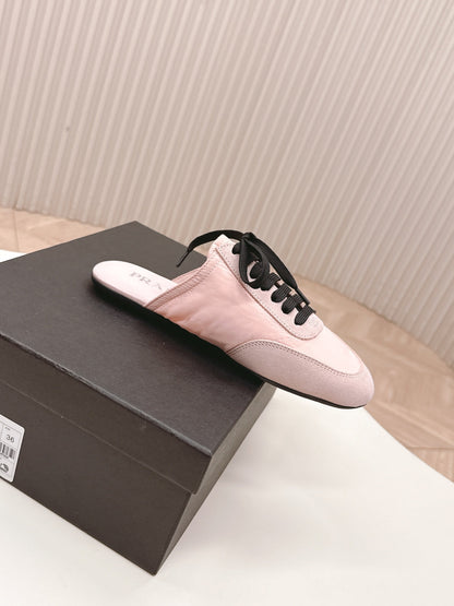PRA 26S Mule Sneaker Light Pink Suede Canvas 600608