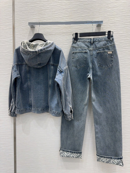 Fendi 25 Denim Set Light blue Cotton