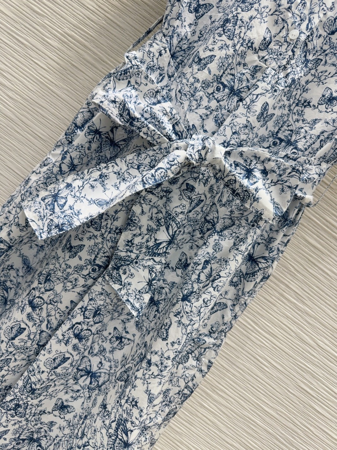 CD 2025 Butterfly Dress White Blue Cotton