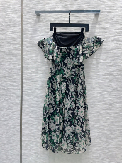 Loewe 2025 Floral Skirt Polyester Fiber