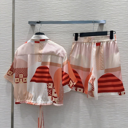 Fendi 25 Set Red Polyester Fiber