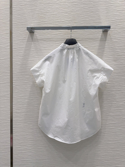 Dior 2026 Shirt With Lace Trim White Cotton 449988