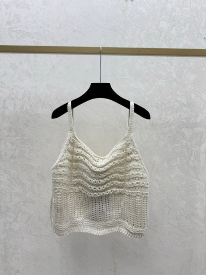 Chanel 2026 Hollow Camisole Wool Nylon