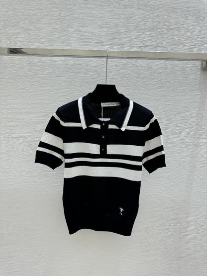 Dior 2026 Polo Shirt Yellow Black Blue Wool